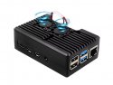 Raspberry Pi 4B Aluminum Case Black with 2 fans